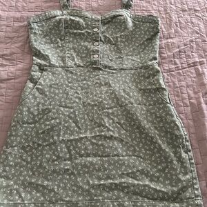 No Boundaries Olive Floral Mini Dress